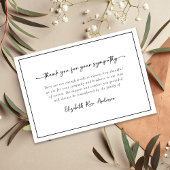 Minimalistische Beerdigung Dankeskarte