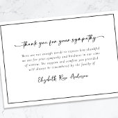 Minimalistische Beerdigung Dankeskarte