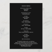 Minimalistische Beerdigung des Fotos des Lebens Programm (Rückseite)