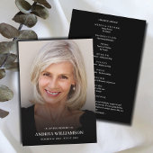 Minimalistische Beerdigung des Fotos des Lebens Programm