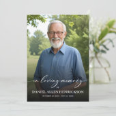 Minimalistische Beerdigung des Fotos des Lebens Programm (Stehend Vorderseite)