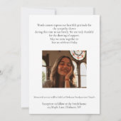 Minimalistische Beerdigung Einladung (Rückseite)