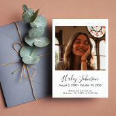 Minimalistische Beerdigung Einladung