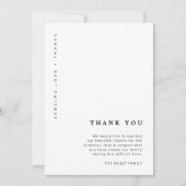 Minimalistische Beerdigung | Feier zum einfachen L Dankeskarte (Vorderseite)