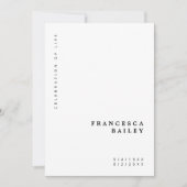 Minimalistische Beerdigung | Feier zum einfachen L Einladung (Vorderseite)