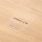 Minimalistische Beerdigung | Moderne Feier des Leb Acryleinladungen (Ablage )