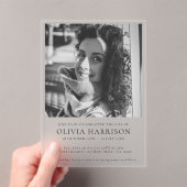 Minimalistische Beerdigung | Moderne Feier des Leb Acryleinladungen (Insitu (Handheld))