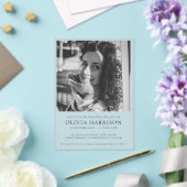 Minimalistische Beerdigung | Moderne Feier des Leb Acryleinladungen (In Situ (Hochzeit))