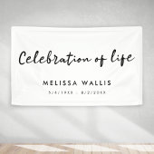 Minimalistische Beerdigung | Moderne Feier des Leb Banner