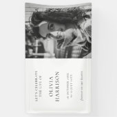 Minimalistische Beerdigung | Moderne Feier des Leb Banner (Vertikal)