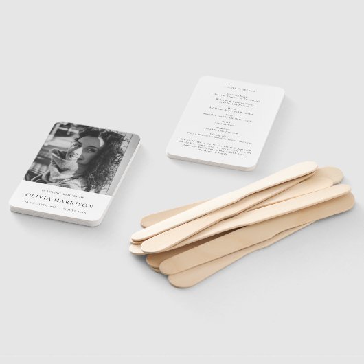 Minimalistische Beerdigung | Moderne Feier des Leb Fächer (Non-assembled)