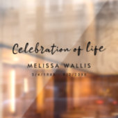 Minimalistische Beerdigung | Moderne Feier des Leb Fensteraufkleber (Blatt 2)