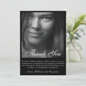 Minimalistische Beerdigung | Modernes Beileid Foto Dankeskarte (Stehend Vorderseite)