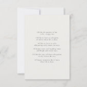 Minimalistische Beerdigung | Modernes Beileid Foto Dankeskarte (Rückseite)