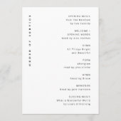 Minimalistische Beerdigung | Order Simple Service Programm (Rückseite)