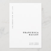 Minimalistische Beerdigung | Order Simple Service Programm (Vorderseite)