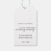 Minimalistische Beerdigung von Saatgutpackungen Geschenkanhänger (Vorderseite)