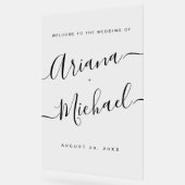 Minimalistische Begrüßung moderner Schriften Acrylschild (Winkel)