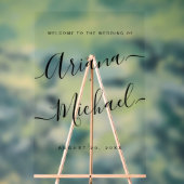 Minimalistische Begrüßung moderner Schriften Acrylschild (Neutral)