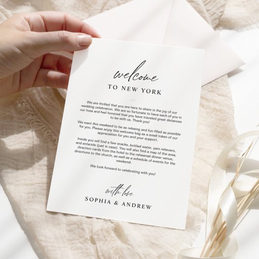 Minimalistische Begrüßungsreise Dankeschön Karte