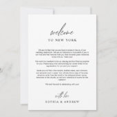 Minimalistische Begrüßungsreise Dankeschön Karte (Vorderseite)