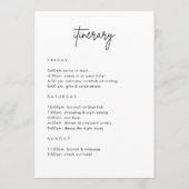 Minimalistische Begrüßungsreise Einladung (Rückseite)