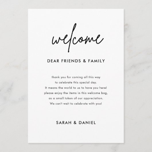 Minimalistische Begrüßungsreise Einladung (Vorderseite)