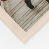 Minimalistische Beige Besties 4 FotoCollage Fleecedecke (Ecke)