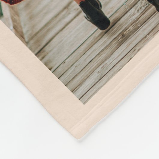 Minimalistische Beige Besties 4 FotoCollage Fleecedecke (Ecke)