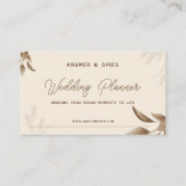 Minimalistische Beige Boho Business Card Terminkarte (Rückseite)