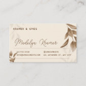Minimalistische Beige Boho Business Card Terminkarte (Vorderseite)