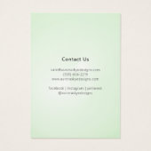 Minimalistische beige Foliage Herz-Musterkarte (Rückseite)