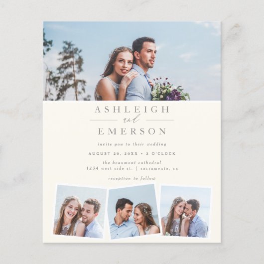 Minimalistische Beige-Fotocollage (Vorderseite)