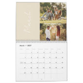 Minimalistische Beige-Fotos Kalender (Mär 2027)