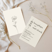 Minimalistische Beige-Hochzeitseinladung Einladung