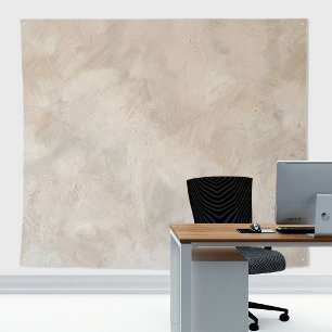 Minimalistische beige Kalkwandsteintextur Wandteppich