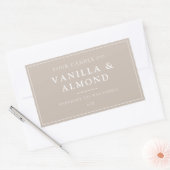 Minimalistische Beige-Kerze Rechteckiger Aufkleber (Umschlag)