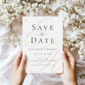 Minimalistische Beige Monogram Wedding Save the Da Save The Date