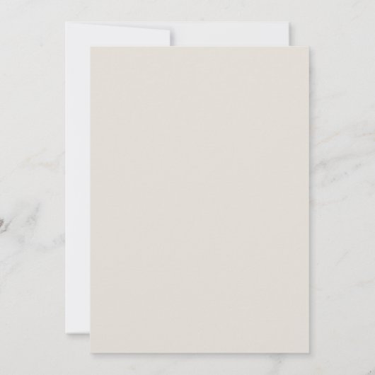 Minimalistische Beige-Monogramm-Wildblume Einladung (Rückseite)