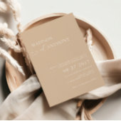 Minimalistische Beige QR Code UAWG alle in einer H Einladung