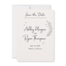 "Minimalistische Beige Save-the-Date-Karte"