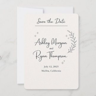 "Minimalistische Beige Save-the-Date-Karte" Save The Date