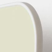 Minimalistische Beige und Weiß Moderne Monogramme Pickleball Schläger (Linke Seite)