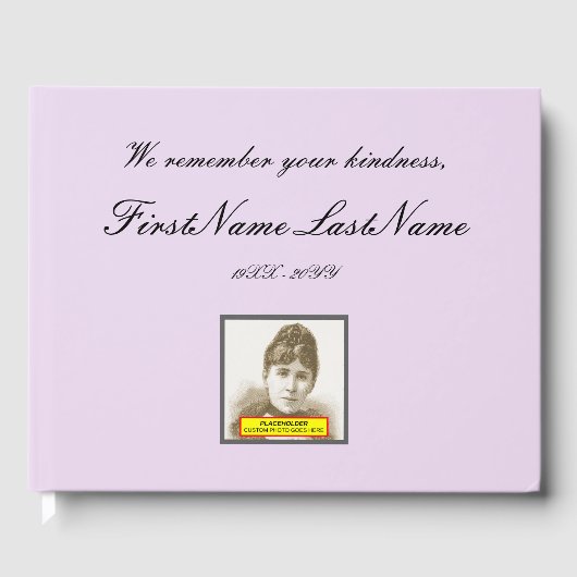 Minimalistische Beileid Gästebuch (Vorderseite)