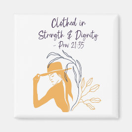 Minimalistische bekleidete Boho Frau Lineart Magnet