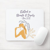 Minimalistische bekleidete Boho Frau Lineart Mousepad (Mit Mouse)