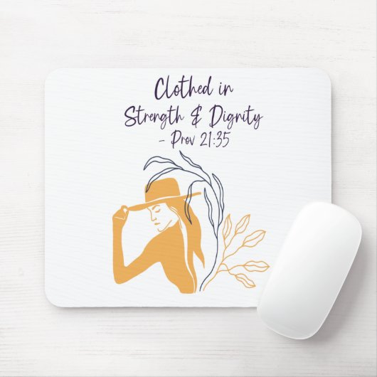 Minimalistische bekleidete Boho Frau Lineart Mousepad (Mit Mouse)