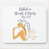 Minimalistische bekleidete Boho Frau Lineart Mousepad (Vorne)