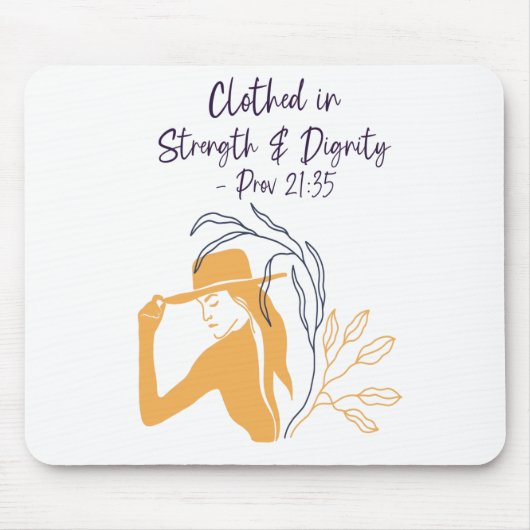 Minimalistische bekleidete Boho Frau Lineart Mousepad (Vorne)