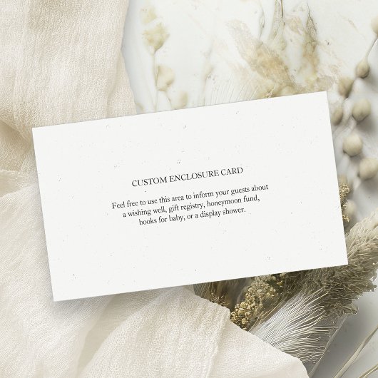 Minimalistische benutzerdefinierte Einschließkarte Begleitkarte